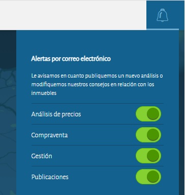 Apúntese a nuestras alertas para seguir bien informado sobre sus inmuebles.